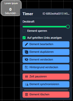 Contextmenü für Timer