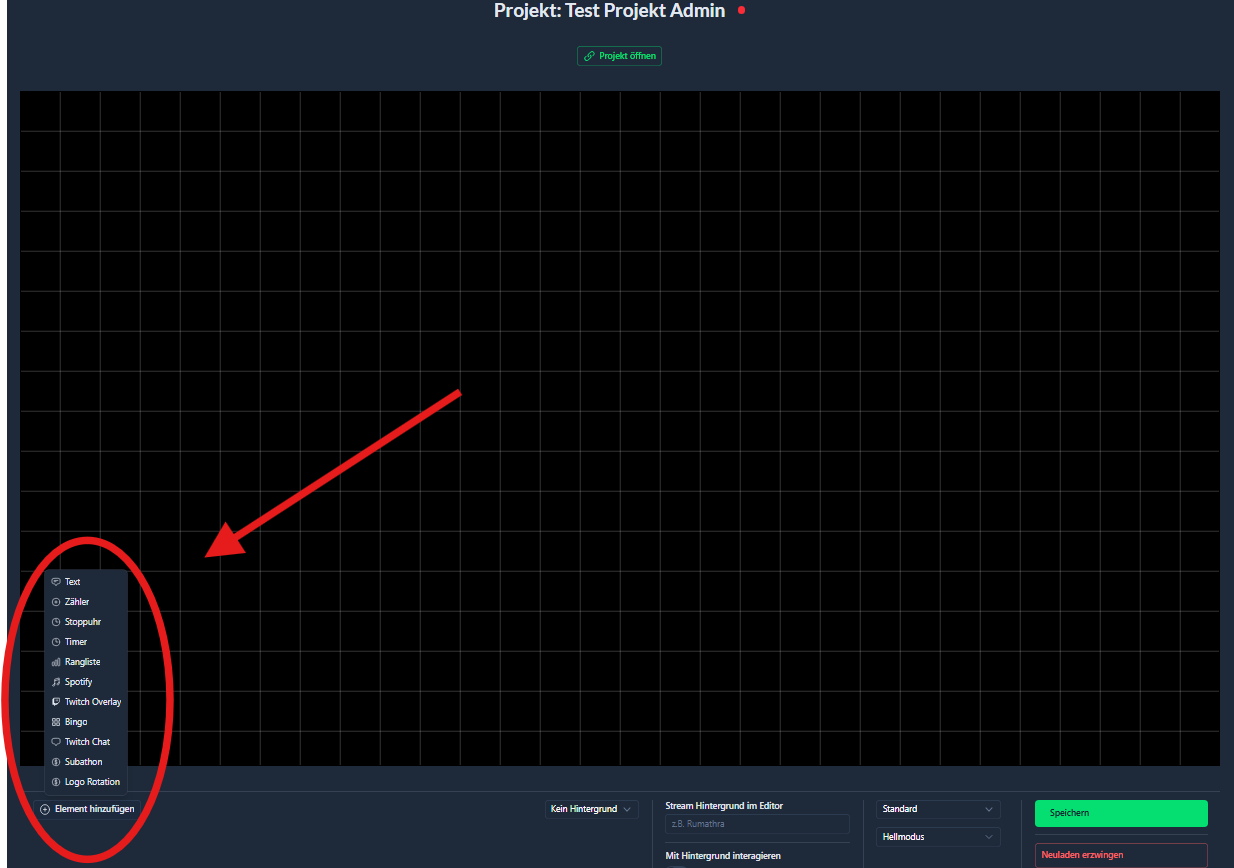 Overlay in OBS adden